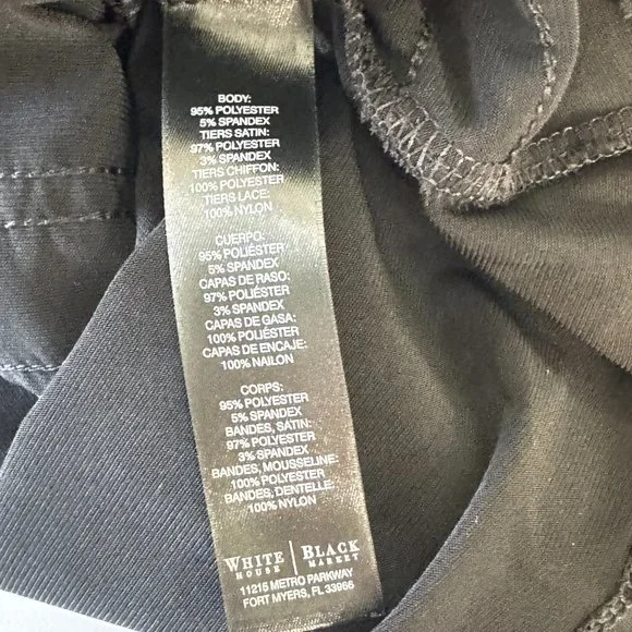 WHBM Black Tiered Halter Top - Picture 10 of 11